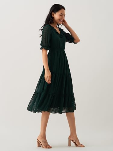 Image of AASK Dress for Women One Piece Kurta Set Tops Knee-Length Fit And Flare Dresses