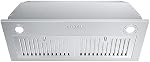FIREGAS Range Hood Insert 30 inch with 600 CFM, Ducted/Ductless Convertible Built-in Kitchen Hood, Stainless Steel Vent Hood with Push Button, Baffle Filters and Charcoal Filters