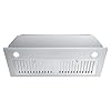 FIREGAS Range Hood Insert 30 inch, Built-in Kitchen Hood with 600 CFM, Ducted/Ductless Convertible Kitchen Vent Hood, Stainless Steel Stove Hood with Push Button, Baffle Filters and Charcoal Filters