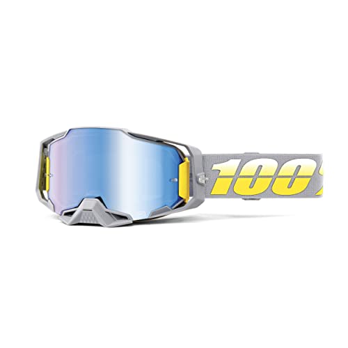 100% ARMEGA Premium Protective Sport Goggles with Ultra HD Lens & Nose Guard (Complex - Mirror Blue Lens)