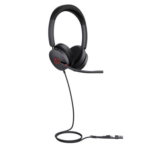 Yealink UH48 Noise Cancelling Headset with Microphone, Active Noise Cancelling Headphones Wired for Work, Teams Headsets Certified ANC USB C/A Headphone for PC Yealink UH48 Noise Cancelling Headset with Microphone, Active Noise Cancelling Headphones Wired for Work, Teams Headsets Certified ANC USB C/A Headphone for PC