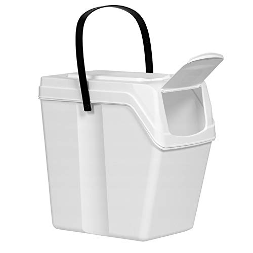 Conteneur de recyclage 25L Sortibox Prosperplast compact avec couvercle blanc