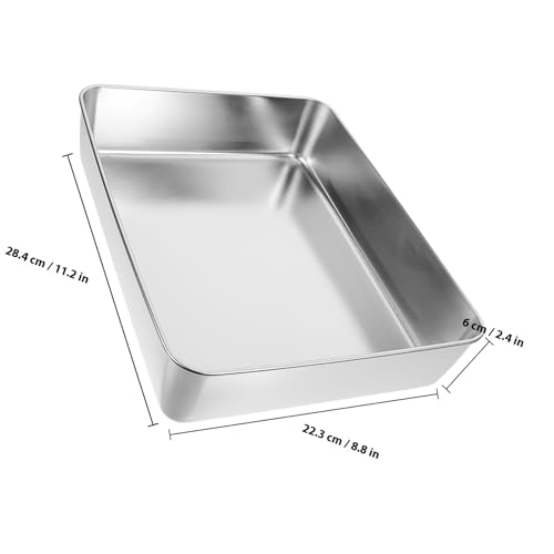 Molde rectangular de acero inoxidable antiadherente CANIGHT para pan y repostería casera 3