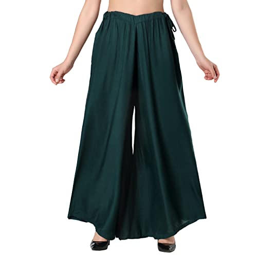 Image of Super Soft Flared Solid Rayon Sharara In 10 Attractive Colours For Women's And Girl's