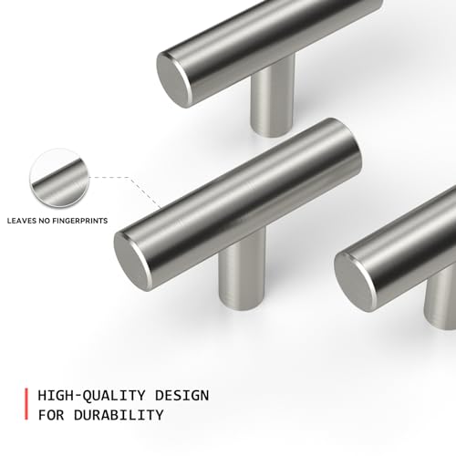 Image of homdiy Brushed Nickel Cabinet Knobs 30 Pack - HD201SN Kitchen Cabinet Hardware Knobs Modern Drawer Pulls for Dresser Drawers