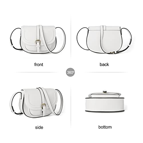 Image of AFKOMST Crossbody Bags for Women,Small Saddle Purse and Boho Cross Body Handbags,Vegan Leather