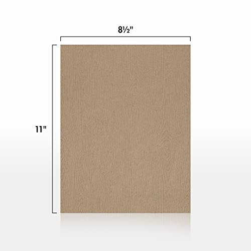 Luxpaper 8.5" X 11" Cardstock | Letter Size | Oak Woodgrain | 111Lb. Cover | 50 Qty #TOP1