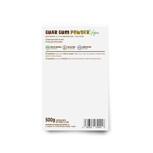 Miniatura 2 de Hsn Goma Guar En Polvo 500g Sin Sabor Espesante Natural Y Saludable Para Recetas Fuente De Fibra Saciante No-Gmo, Vegano, Sin Gluten Ni Lactosa