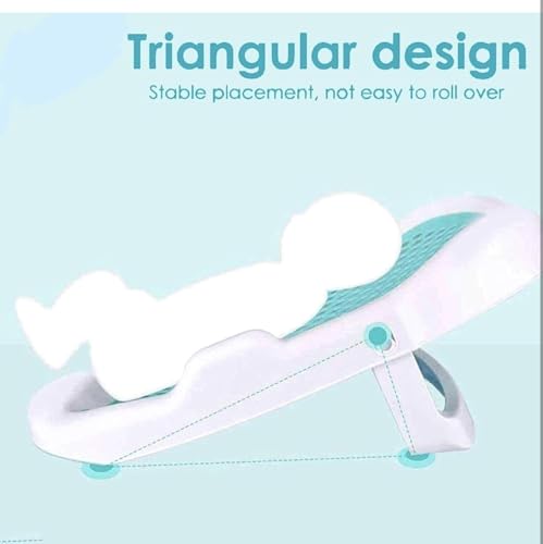 Image of Premium Folding Baby Bath Tub for Newborn Babies Bather Anti Slip Silicone 0-4 Months Support Baby Bath Chair (Baby Bath Chair Grey)