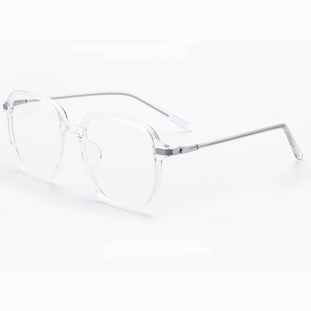 COKYIS 2.0 Gafas De Lectura Multifocales Progresivas Gafas Presbicia Grande Montura para Mujeres Anteojos De Lectura Cuadrado Estilo De Moda (Color : Clear, Size : 3.0)