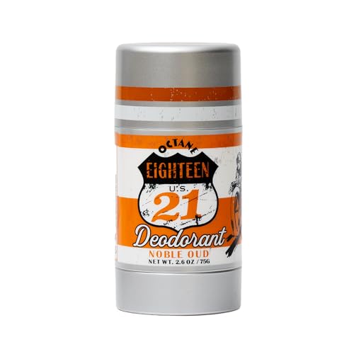 18.21 Man Made Long-Lasting Deodorant for Men, All-Day Protection, Odor Control, and Skin-Soothing Formula with a Bold, Masculine Noble Oud Fragrance
