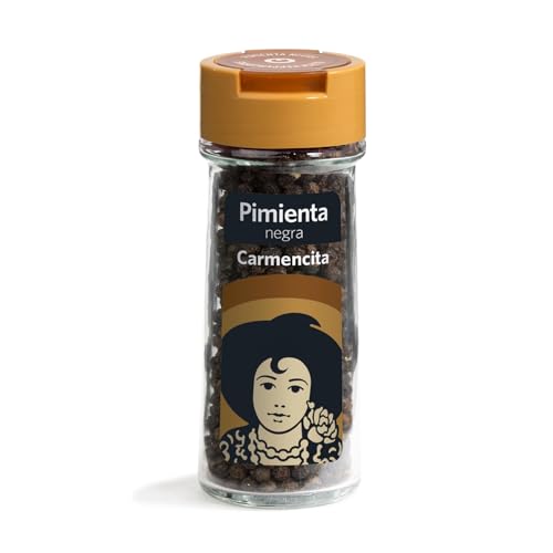 Carmencita Pimienta Negra en grano, Tarro de Cristal con Dosificador 47g
