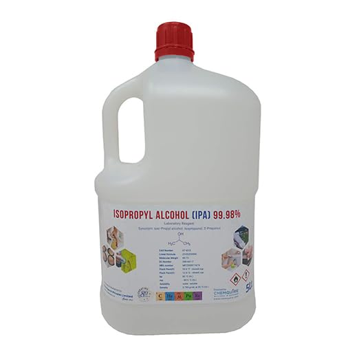Image of Isopropyl Alcohol (IPA) 99.98% Pure | CAS 67-63-0 | Laboratory & Household Cleaning Solvent | Multi-Purpose Cleaner & Sanitizer Base - 5 Litres