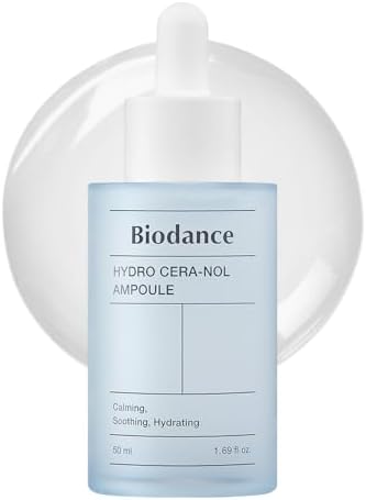 Biodance Hydro Cera-nol Ampoule, Intensive Moisturizing Serum, Deep Hydration & Soothing with Panthenol, Redness Reducing Serum, 1.69 fl. oz (50ml)