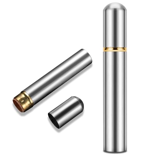 CLZOONG Tube de boîtier de Cigare en Acier Inoxydable, Tube de Cigare d'humidité de Serrure d'étanchéité Portable pour Les Voyages d'affaires en Plein air, boîtier de Transport pour 1 capacité