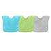 green sprouts Stay-Dry Toddler Bib (3pk) | Convenient Stay-Put Protection | Wide Coverage & Waterproof, Pull-Over Design