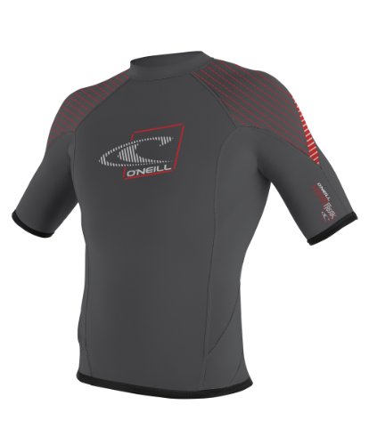 O'Neill Wetsuits Hyperfreak 1.5mm Short Sleeve Crew (Smoke/CarbonRed/Red, XX-Large)