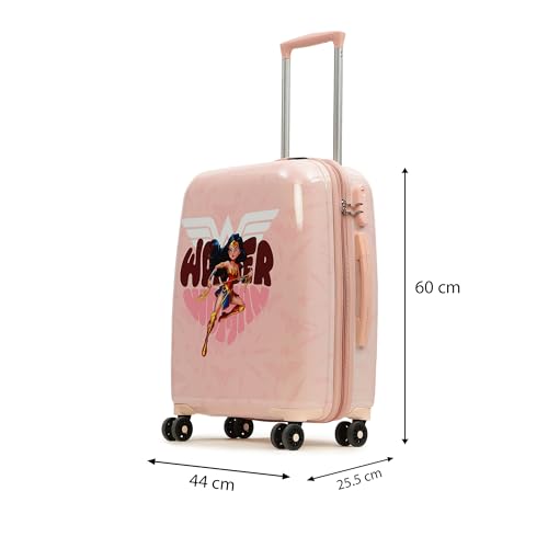 Image of YAYAVAR Princess Kids Trolley Suitcase - 65L | Hard-Sided Printed Cabin Luggage with 8 Wheels, Number Lock, Scratch Resistant, Lightweight Travel Bag (50cm)