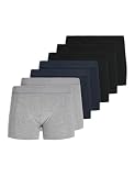 Jack & Jones Jacgilli Solid Trunks - Calzoncillos para Hombre, 7 Unidades, 7 Unidades, Negro, XL