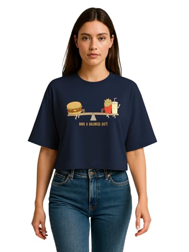 Image of HELLCAT Beige Printed Loose Fit Crew-Neck Crop T-Shirt for Women