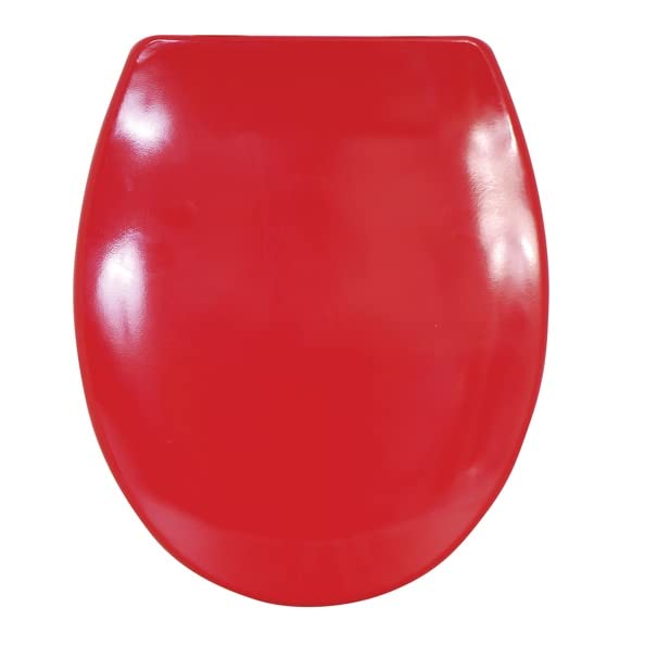 MSV Abattant WC Thermo Dur Rouge - Charnières INOX