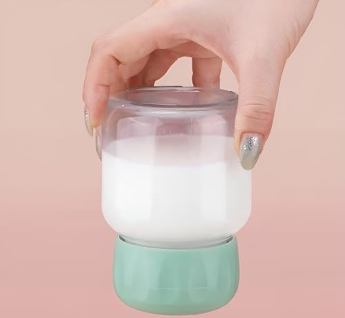 Image of Glass Juice bottles with lids borosilicate bottle for juice 300ml clear water bottle with scale mark Leakproof Glass Water Bottles for Juicing, Milk, Tea, Hot & Cold Drinks - Multicolor