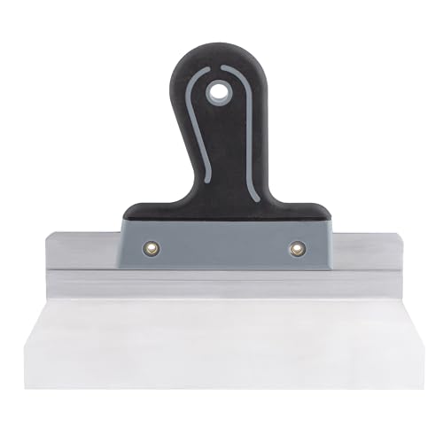 Mivos Espátula ancha para fachadas de acero inoxidable, 250 x 60 mm, con soporte de...