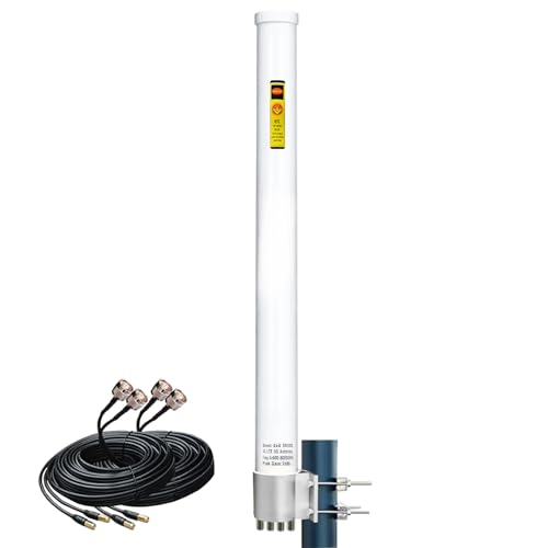 Omni-Directional 4x4 MIMO Antenna t-Mobile, Outdoor 4G LTE 5G Cellular Antenna with 2 Dual 10 Meter Cable for Router & Gateways Home Internet