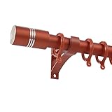 double rideaux rouge orange Grande capacité de charge : ce rail de rideau dispose d'un revêtement durci à haute température et d'un polissage fin, offrant une surface lisse qui ajoute une touche d'élégance à vos fenêtres. Idéal pour une variété de styles de décoration d'intérieur, il assure un mouvement sans effort du rideau tout en améliorant l'esthétique générale de votre espace. Parfait pour le salon, la chambre à coucher, etc.