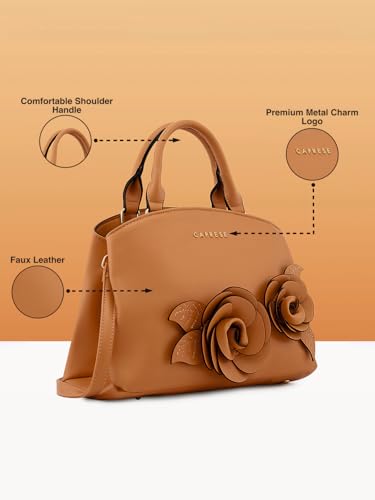 Image of Caprese Bloom Satchel Small Bag for Women with Adjustable & Detachable Strap|Versatile Shoulder, Crossbody & Handheld Bag for Work, Travel, and Everyday Use, Spacious with Multiple Compartments
