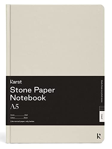 Karst - Cuaderno A5 Papel De Piedra Lineado Tapa Dura Gris En Oferta Abandon Carnet Rigide A5 Beige Ligne