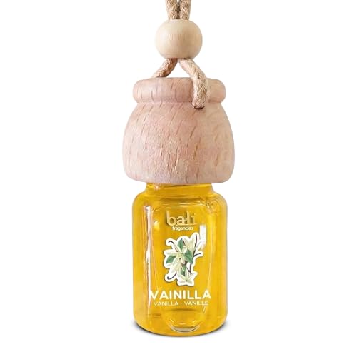 Bali fragancias Ambientador de coche VAINILLA 6 ml 0% alcohol, absorbe el mal olor de tu vehículo