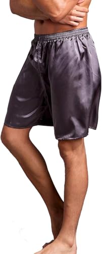 Mens Satin Boxer Shorts Pajamas Shorts Sleepwear Boxers Underwear Beach Shorts3