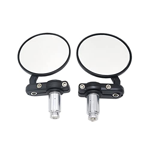 Specchietto retrovisore per motocicletta rotondo universale Estremità del manubrio Ruotato di 360 gradi Retrovisore V&ista posteriore Manubrio convesso per specchietto per motocicletta laterale