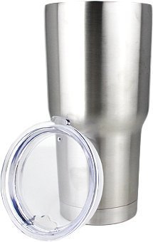 Stainless Steel Travel Tumbler Rambler 30oz with lid by Pinnacle. - Drinks Stay Cold and HOT Like A Yeti