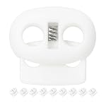 Your Day Mate – Kordel Stopper, 2-Loch, 10 Stück, in Weiss, für bis Ø 4 mm K