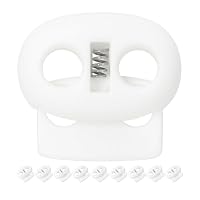 Your Day Mate – Kordel Stopper, 2-Loch, 10 Stück, in Weiss, für bis Ø 4 mm K
