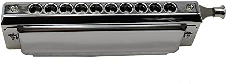 SWAN 10 Hole 40 Tone C Key Chromatic Harmonica For Adult Students Beginners Professional Players Harmonica Lovers Sliver