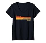 Mujer Retro Bauru Brasil Camiseta Cuello V