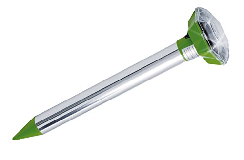 Gardigo 70045 Diamant - Ahuyentador de topos; Repelente para Topos, Hormigas y campañoles con vibración y sonidos; Impermeable