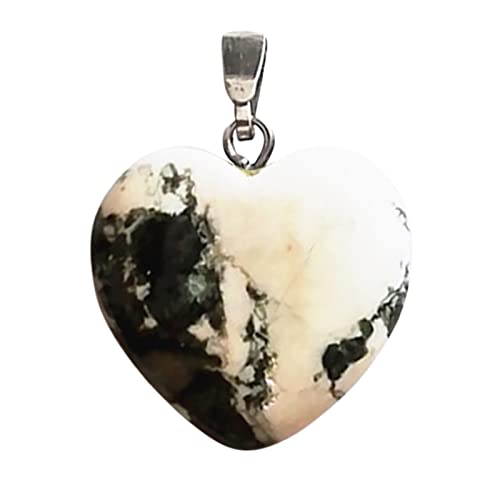 Shan-S Christmas Decor Natural Rough Stone Love Pendant, Crystal Heart Pendant Stone Peach Heart Pendant Women's Necklace Natural Rough Stone Love Pendant