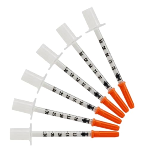 Pack of 10pcs 0.3ml/cc 31G 5/16 (8 mm) Plastic Tube Lab Accessories Multipurpose Measuring Tools Individually Wrapped (0.3ml/cc 31G 5/16)