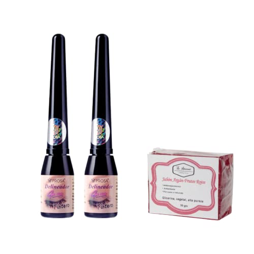 Ojos, Beauty Prosa 2 Pack Delineador Tintero 4 en 1 Negro | 1 pz Jabon 50gr La Artesanal