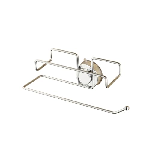 Ipetboom Portarrollos de Cocina Sin Taladro Soporte Papel Higiénico con Ventosa Fuerte Ajustable para Cocina y Baño Acabado Electropintado