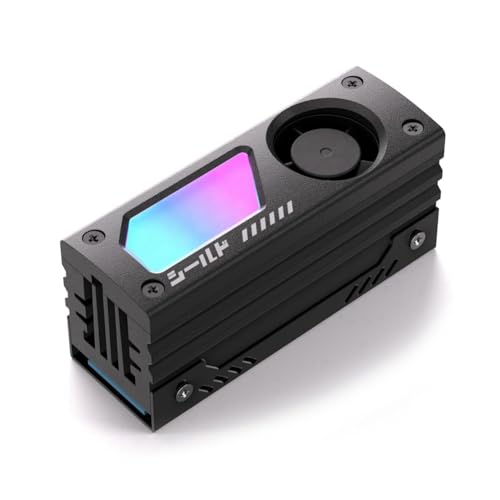 Disipador M.2 SSD de alto rendimiento con ventilador PWM de 20mm y acabado negro