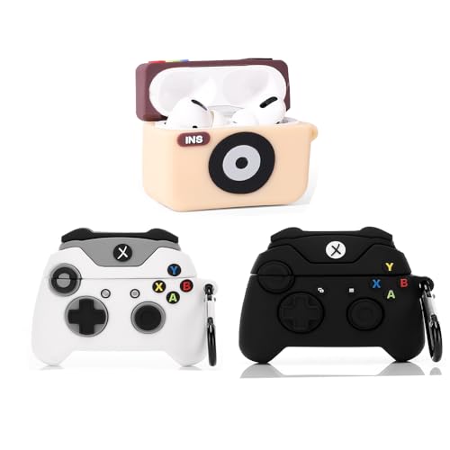 XMBYGY silikonowe etui na słuchawki douszne AirPods Pro 1st/2nd Generation, etui ochronne ze słodką, zabawną skórą, z breloczkiem do kluczy