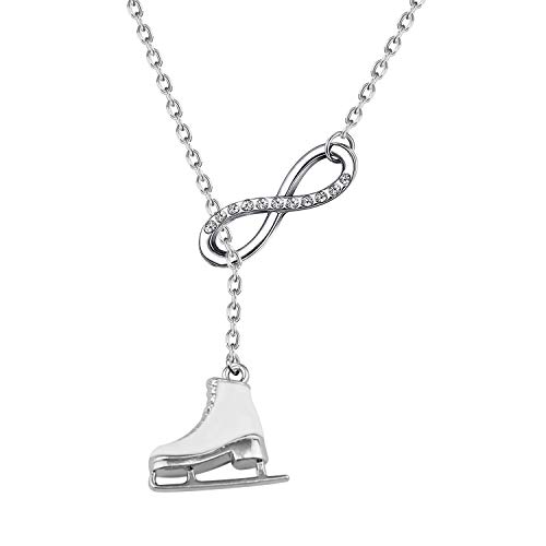 BNQL Skater Necklace Ice Skate Charm Pendant Necklace Sport Skater Jewelry Skate Lover Gift