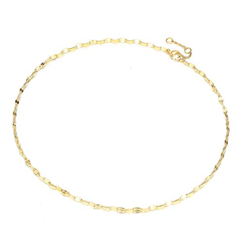 [&pixy] Jewelry Petal �`���[�J�[�l�b�N���X 316L �T�[�W�J���X�e�����X Stainless �����A�����M�[�Ή� ���S ���f�B�[�X ��×p ���A�� �V���v�� ���ɗD���� (�S�[���h 35+3cm)