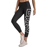 DKNY Women's Performance Legging,Black/White,X-Large