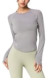 [XEXYMIX] ヨガウェア トップス 長袖 Tシャツ レディース xwflt02j3 M フォックス・グレー